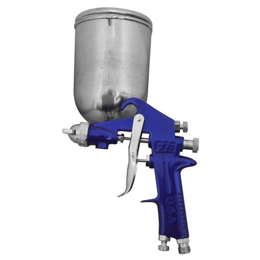 [11620] AEROGRAFO UDUKE PROFESIONAL USA VASO DE 600 CC PISTOLA F-75 AZUL (HT30602)