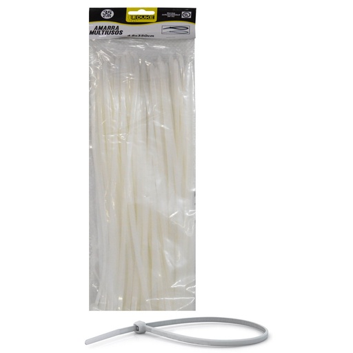[10091] AMARRA PLASTICA UDUKE BLANCA 4.8X350MM (35 CM) (100 UNDS) (HT70027)