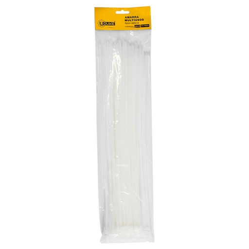[10092] AMARRA PLASTICA UDUKE BLANCA 4.8X400MM (40 CM) (100 UNDS) (HT70028)