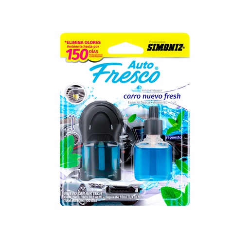 [20634] AMBIENTADOR NEW AIR TECH CARRO NUEVO AUTO FRESCO 10ML SIMONIZ (208903)