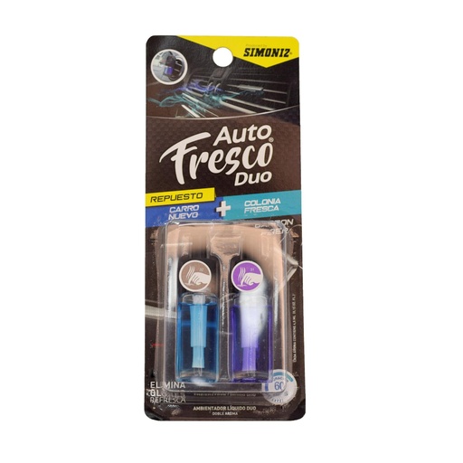 [18622] AMBIENTADOR SHICK REPUESTO SPLASH x 2 CARRO NVO & COLONIA FRESCA SIMONIZ (108988)