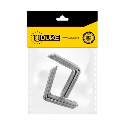 [10330K] ANGULO 1" METALICO PQT X 6 UDUKE