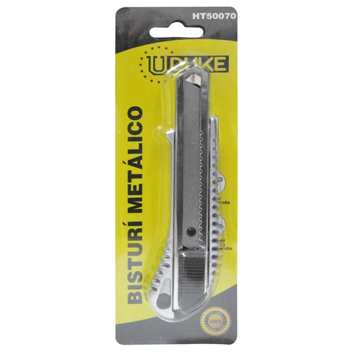 [8365] BISTURI METALICO INDUSTRIAL UDUKE EN BLISTER LIVIANO (HT60109)