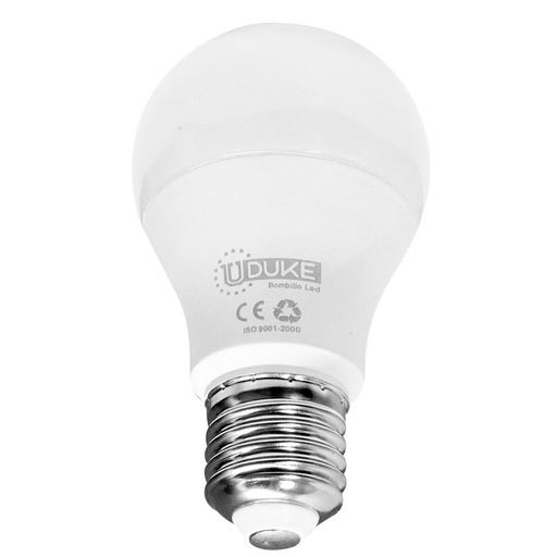 [8793C] BOMBILLO LED 9W UDUKE LUZ CALIDA E27 MULTIVOLTAGE (3500K) (A60) (HT80397C) (GARANTIA 2 AÐOS)