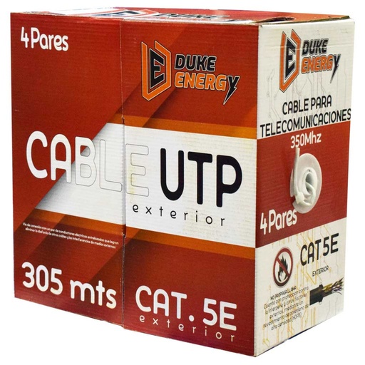 [3208] CABLE UTP N-5E BLANCO INTERIOR 4 PARES