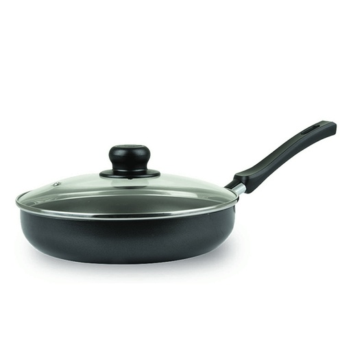 [IH300274] CACEROLA ALIADA 16CM CON MANGO Y TAPA VIDRIO UNIVERSAL (38713)