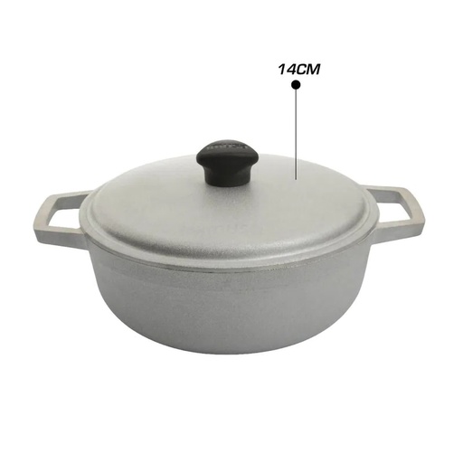 [19087] CALDERO 14CM 0.5LT FUNDIDO NATURAL IMUSA