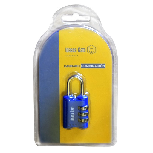 [13673] CANDADO CLAVE 26 MM 3 DIGITOS GATO (BLISTER)