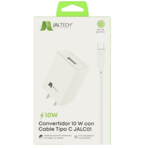 [IH7426] CONVERTIDOR 10W CON CABLE TIPO C JALTECH (30634)