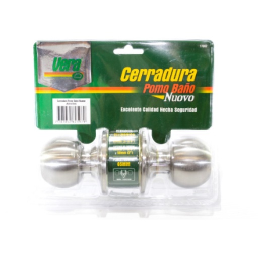 [IH5470] CERRADURA CILINDRICA POMO BAÑO INOXIDABLE VERA NUOVO (0017002)