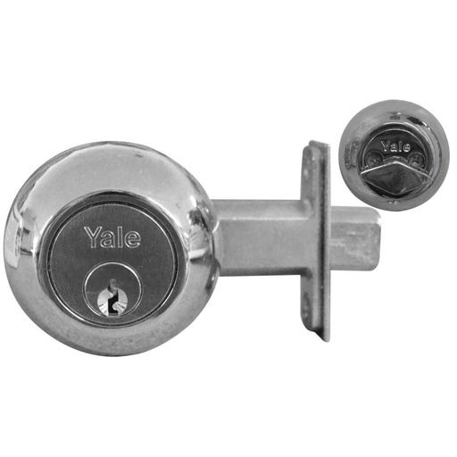 [10148] CHAPA CERROJO SEGURIDAD YALE 170 1/4 CROMADA MARIPOSA