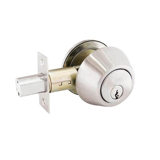 [11133] CHAPA CERROJO SEGURIDAD YALE KENT 170 1/4 CROMADA LLAVE LLAVE