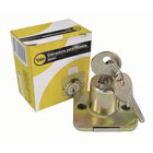 [M0868] CHAPA NOCHERO CERRADURA P/MUEBLE CORTA YALE 2044C(5007)