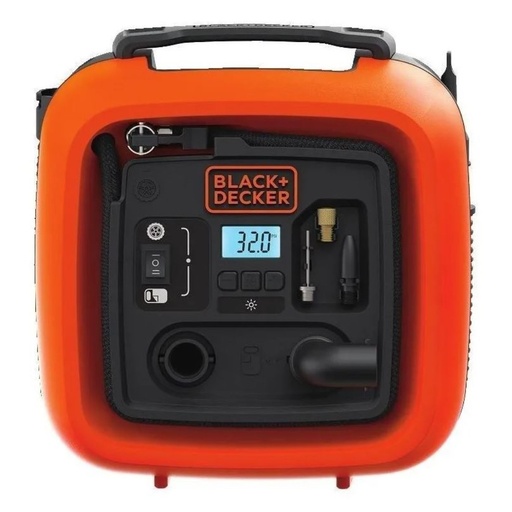 [11699] COMPRESOR MINI BLACK DECKER 12V MULTIUSO INCLUYE ACCESORIOS REF (BDINF12-LA)