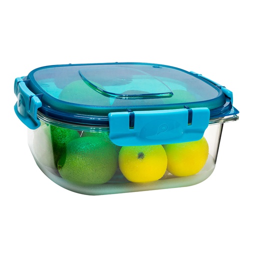 [17225] CONTENEDOR CUADRADO TRANSPARENTE N2 1,2 LT POLIMES