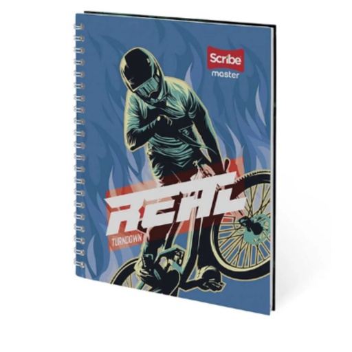 [PA13888] CUADERNO SCRIBE ARGOLLADO 85H CUADRO MASCULINO