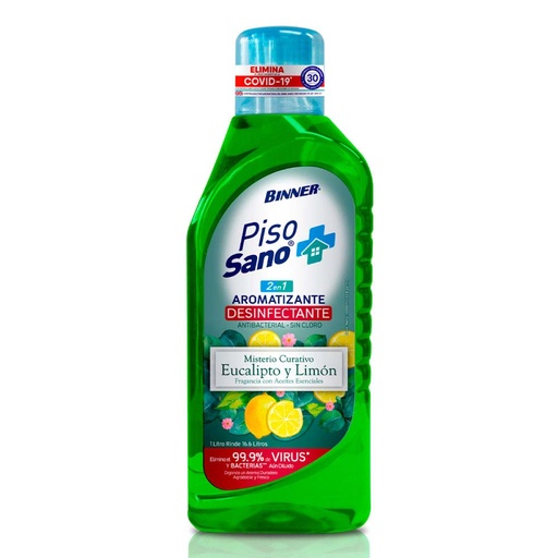 [16432] DESINFECTANTE PISO BINNER SANO EUCALIPTO/LIMON 1LT (206677)