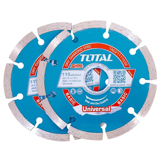 [14911] DISCO 4 1/2" DIAMANTADO SEGMENTADO JUEGO X 2PZS TOTAL (TAC21111532)