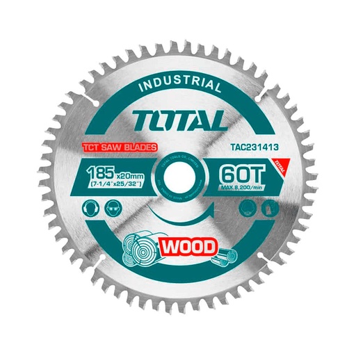 [17404] DISCO CORTE MADERA 7 1/4x60 INDUSTRIAL TOTAL (TAC231413)