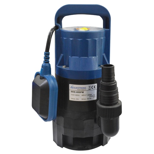 [9645] ELECTRO BOMBA 400W AQUASTRONG SUMERGIBLE ACERO INOX AGUA LIMPIA (1/2 HP) (EKS-400PW)(1 AÐO DE G