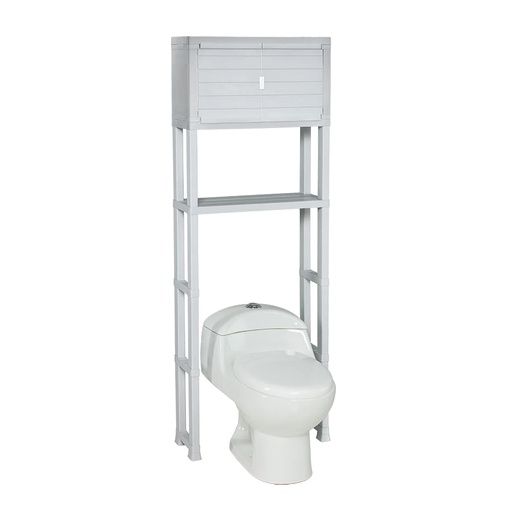 [17289] ESTANTE ORGANIZADOR DE BAÐO CON PUERTAS GRIS RIMAX (12978)