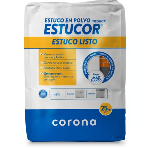 [COR03] ESTUCO LISTO CORONA 25 KG