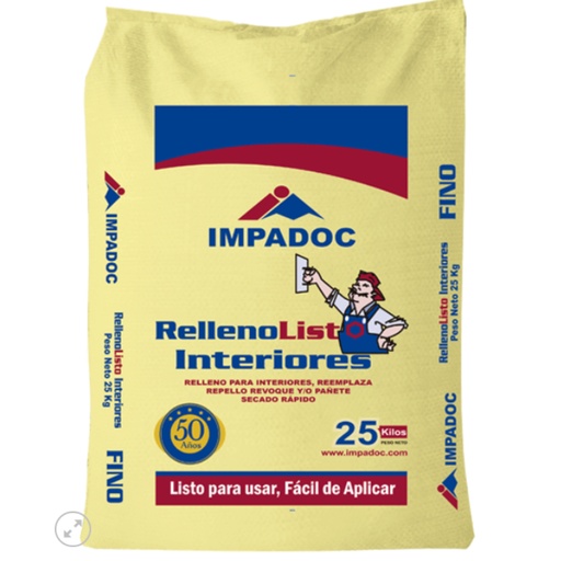 [IH7050] ESTUCO RELLENO FINO INTERIOR IMPADOC X 25 KG