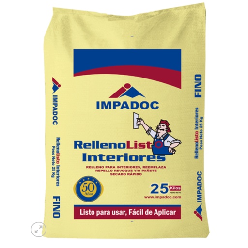 [IH5704] ESTUCO RELLENOLISTO GRUESO INTERIOR X 25 KG IMPADOC
