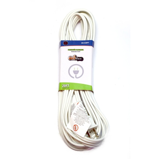 [13822] EXTENSION ELECTRICA BLANCA 20 FT