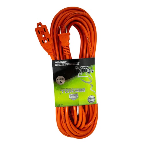 [13826A] EXTENSION ELECTRICA NARANJA 10 MTS