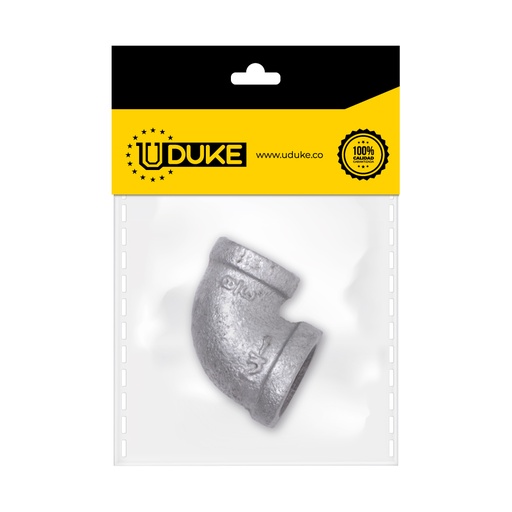[3462K] GALVANIZADO CODO 1/2 CON REDUCCION 3/8 PQT x 1 UDUKE