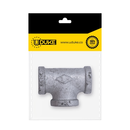 [7549K] GALVANIZADO TEE 1/2 PQT x 1 UDUKE