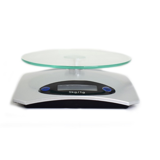 [15299] GRAMERA DIGITAL 5 KG VIDRIO REDONDO KE-5 (HT1544)