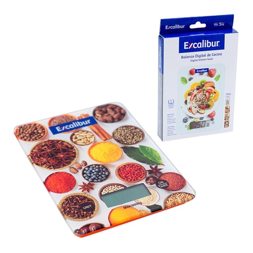 [17520] GRAMERA DIGITAL COCINA VIDRIO 5 KG PRONTO