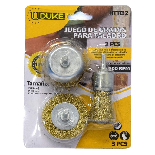 [13516] GRATA TALADRO 3PCS UDUKE (HT1132)