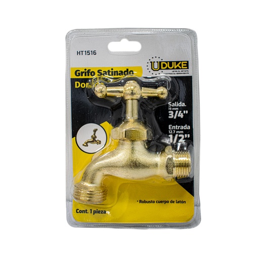 [6187K] GRIFO BRONCE UDUKE MEDIANO EN BLISTER (HT1516)