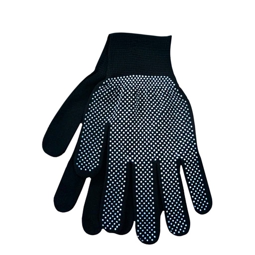 [8911C] GUANTE LLUVIA CARA GRANDE NEGRO (PUNTOS BLANCOS)