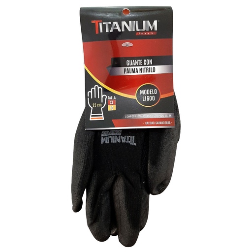 [10115C] GUANTE NITRILO SEGURIDAD NEGRO TALLA XL