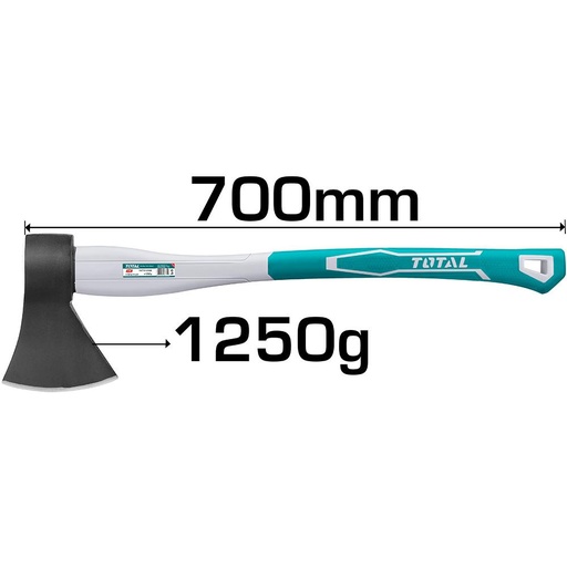 [14912] HACHA 1250G MANGO FIBRA DE VIDRIO TOTAL (THT7812506)