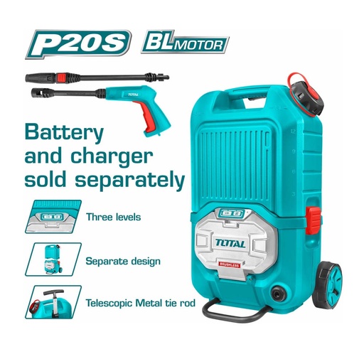 [16783] HIDROLAVADORA PORTATIL TOTAL 40V 1160 PSI (TPWL4006)