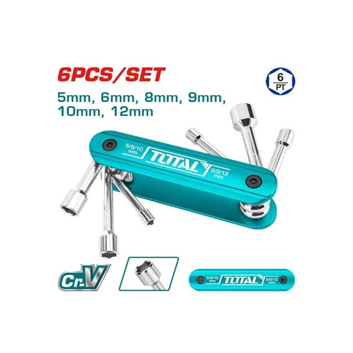 [16595] JUEGO DESTORNILLADOR HEXAGONAL 5MM,6MM,8MM,9MM,10MM,12MM TOTAL (THFND061)