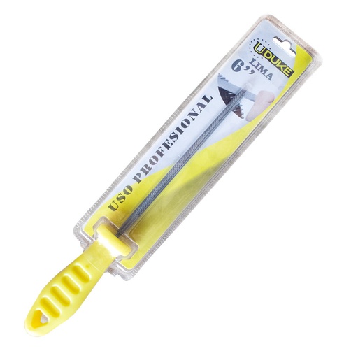 [13957] LIMA  REDONDA 6 CON MANGO AMARILLO EN BLISTER UDUKE (HT1412)