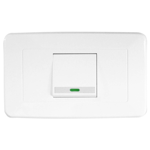 [1635H] LINEA BK BLANCA INCRUSTAR SWICHE SENCILLO CONMUTABLE VHARBOR