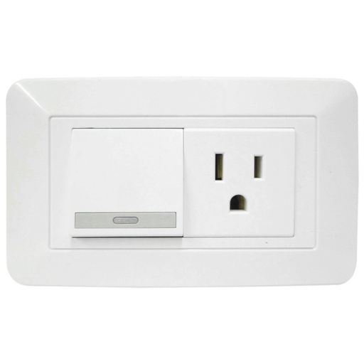 [1774] LINEA BK BLANCA INCRUSTAR TOMA SWICHE UDUKE