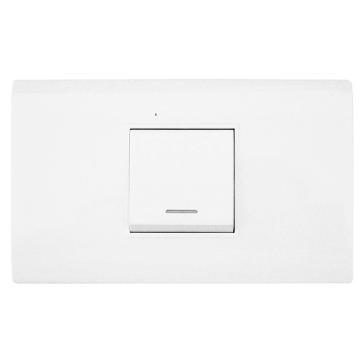 [1635B] LINEA BK PLUS BLANCA INCRUSTAR SWICHE SENCILLO CONMUTABLE
