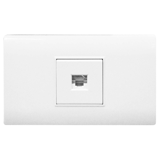 [1649B] LINEA BK PLUS BLANCA INCRUSTAR TOMA LAN INTERNET