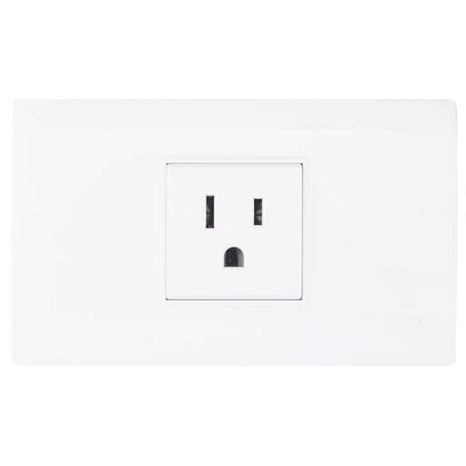 [1769B] LINEA BK PLUS BLANCA INCRUSTAR TOMA SENCILLO