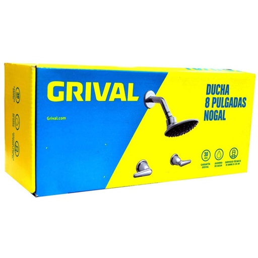 [12298] LINEA GRIVAL DUCHA MEZCLADOR 8 PUL PALANCA NOGAL (434363331)