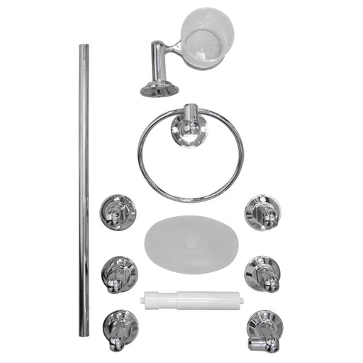 [9530] LINEA GRIVAL KIT ACCESORIOS PARA BANO X 6 PIEZAS NILO (546000001)