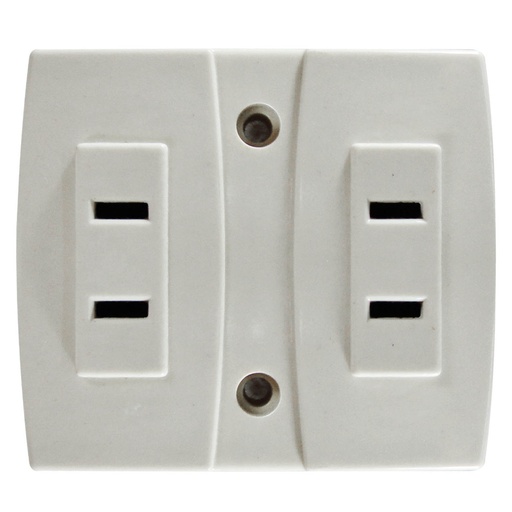 [5646] LINEA HOYOS LIGHT T/AVE S/P TOMA DOBLE SIN POLO TIERRA (PACA X 300) (RETIE-FL)(HT30037)